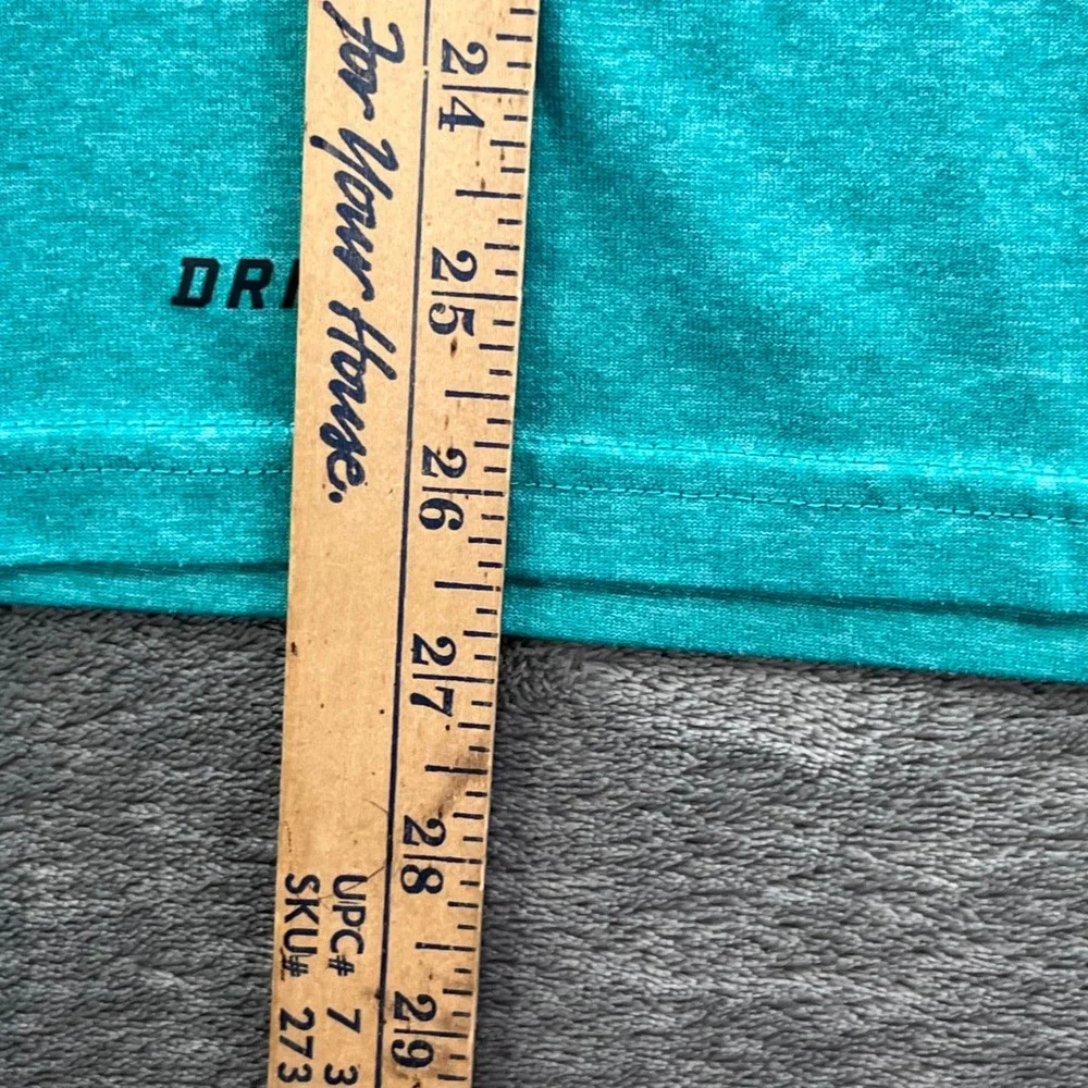 Nike Dri-FIT Mens Training Shirt Teal Green Heathered Short Sleeve Tee Small